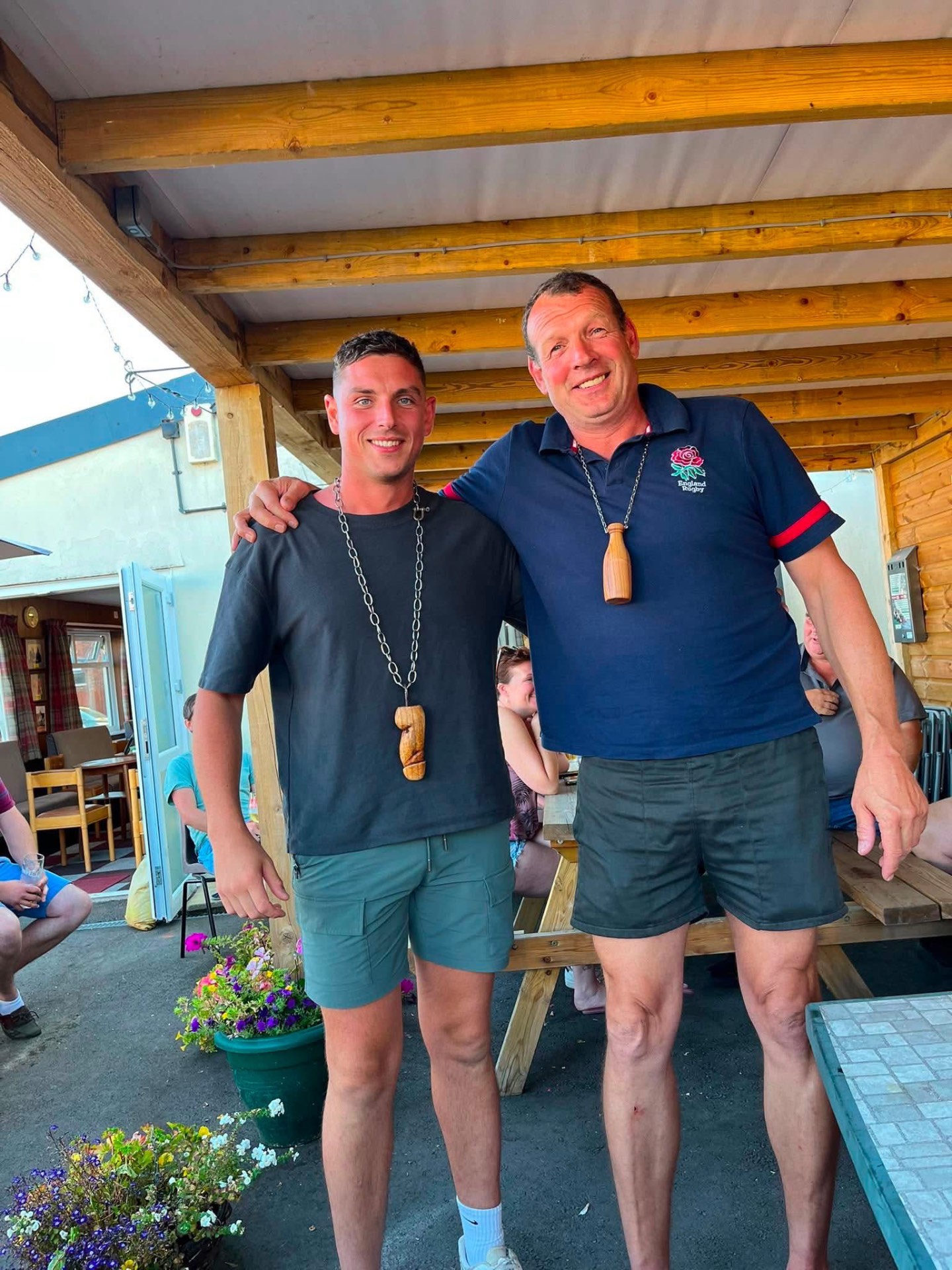 Awards day — 'Mostin' Austin pipped 'Bungalow' Billy Jones for the Champagne bottle.